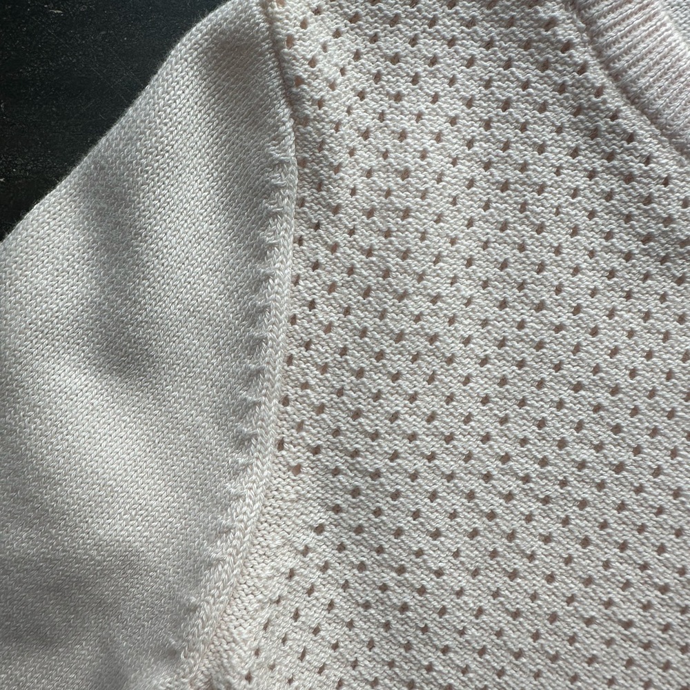 NWT Sergent Major French Boutique light pink knit pointelle Cardigan & T-shirt - Picture 9 of 13